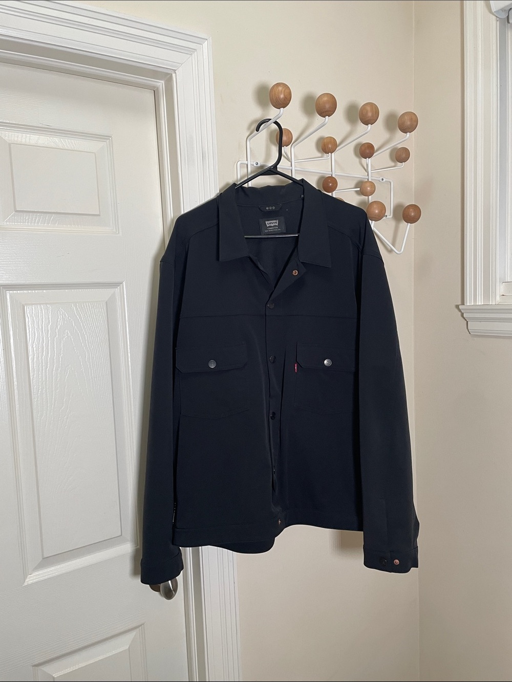 Levi's - Commuter Button Down Jacket Packable - Black - XXL